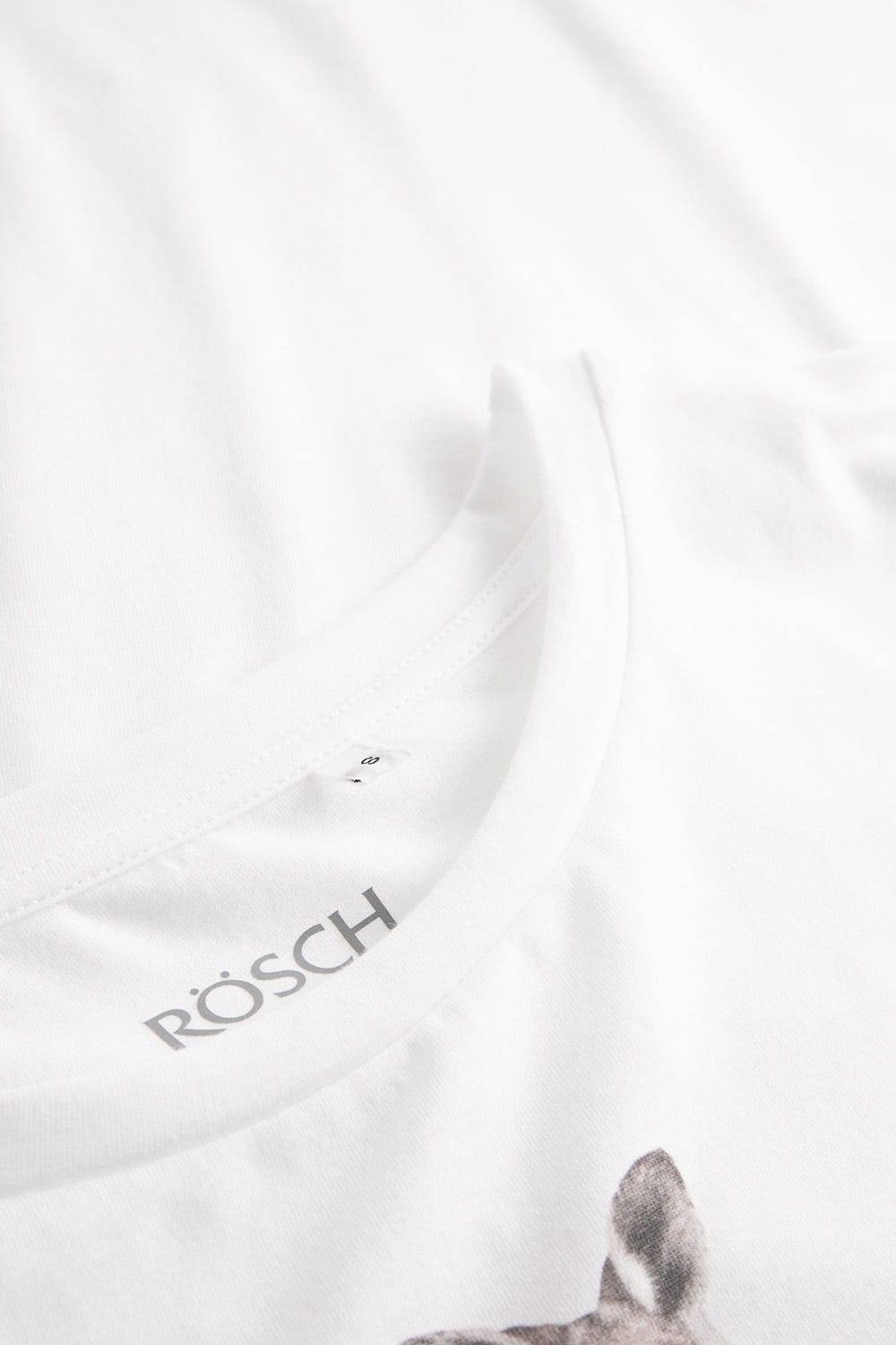 Rösch T-Shirt mit Motivdruck Känguru Basic Weiß Mix &amp; Match 100% Baumwolle Letzte 2 Tage