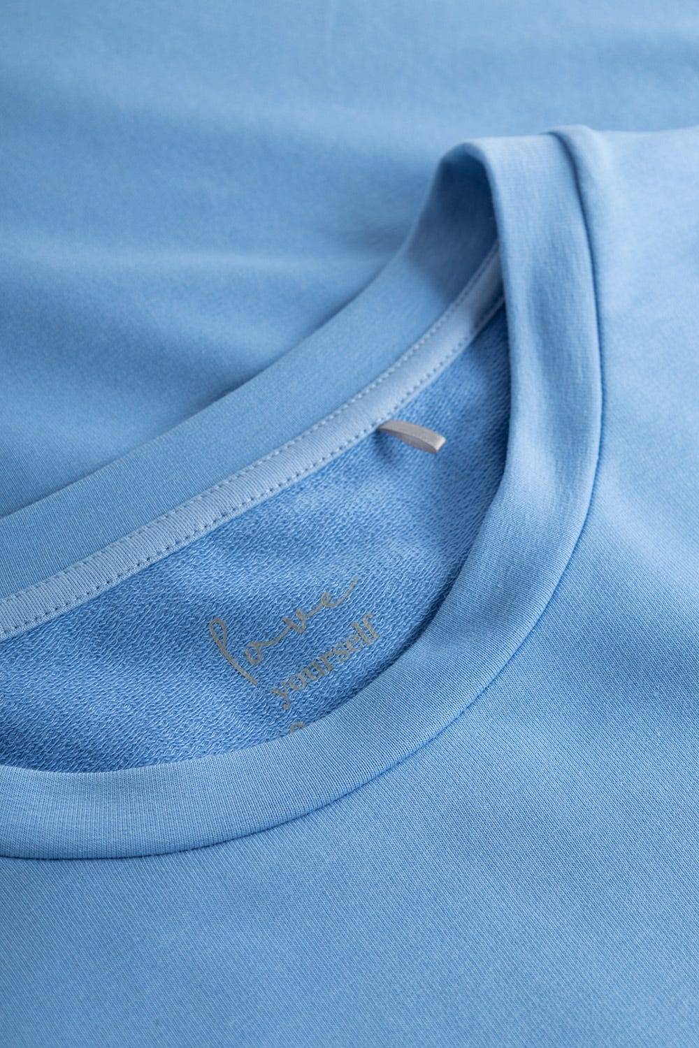 Rösch Sweatkleid mit Känguru-Tasche Hellblau Rundhals Baumwolle/Elasthan Bis zu 50% Rabatt