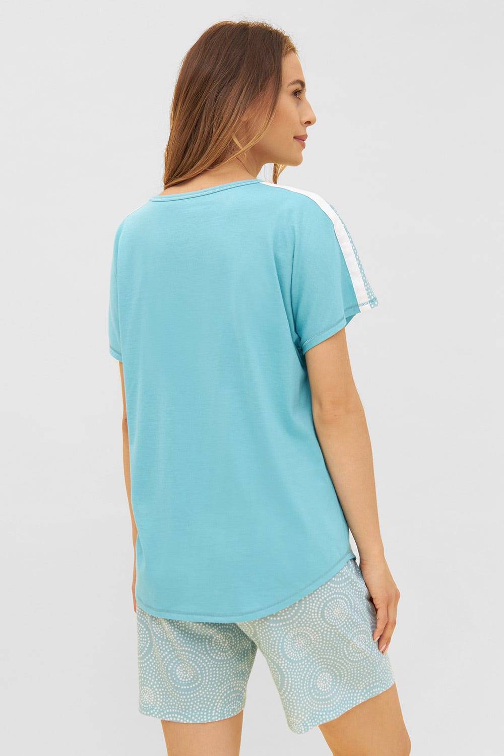 Rösch T-Shirt mit Einsätzen im Punkte-Druck Rundhals Baumwolle/Modal Nur für heute