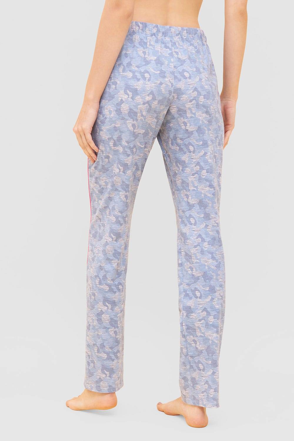 Rösch Hose im blauen Camouflage-Druck Kontrast-Streifen Mix &amp; Match Baumwolle/Elasthan Vierteljährliche Förderung