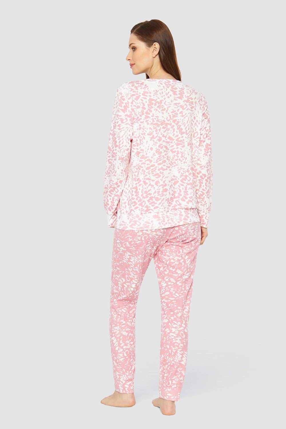 Rösch Pyjama im rosa Druck-Mix angerauht kuschelig 100% Baumwolle Discount Store für neue Produkte