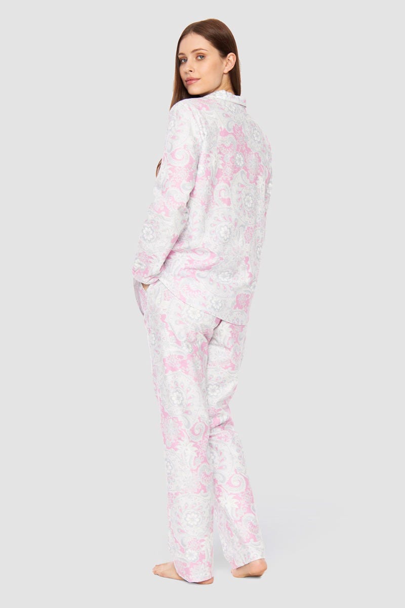 Rösch Pyjama im Herrenstil Flanell Kuschlig 100% Baumwolle Super Rabatt
