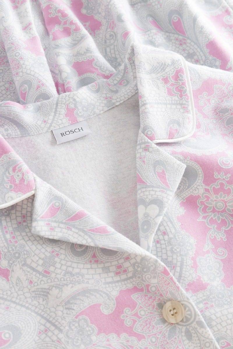 Rösch Pyjama im Herrenstil Flanell Kuschlig 100% Baumwolle Super Rabatt