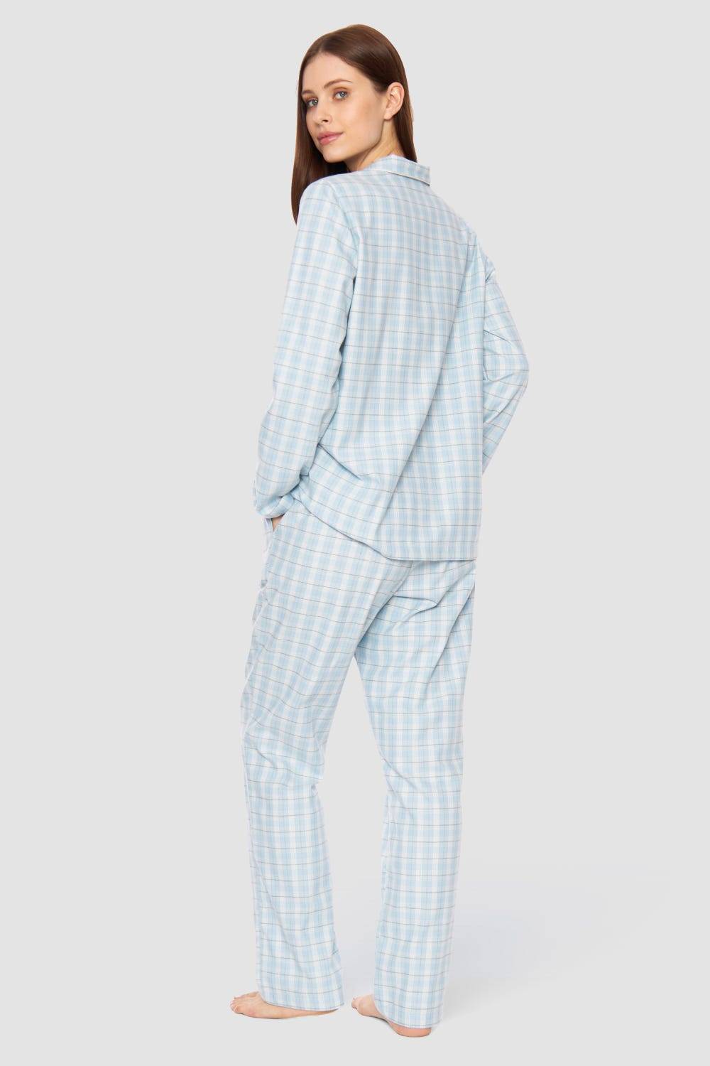 Rösch Pyjama im Herrenhemdstil Flanell 100% Baumwolle Black Friday Preise
