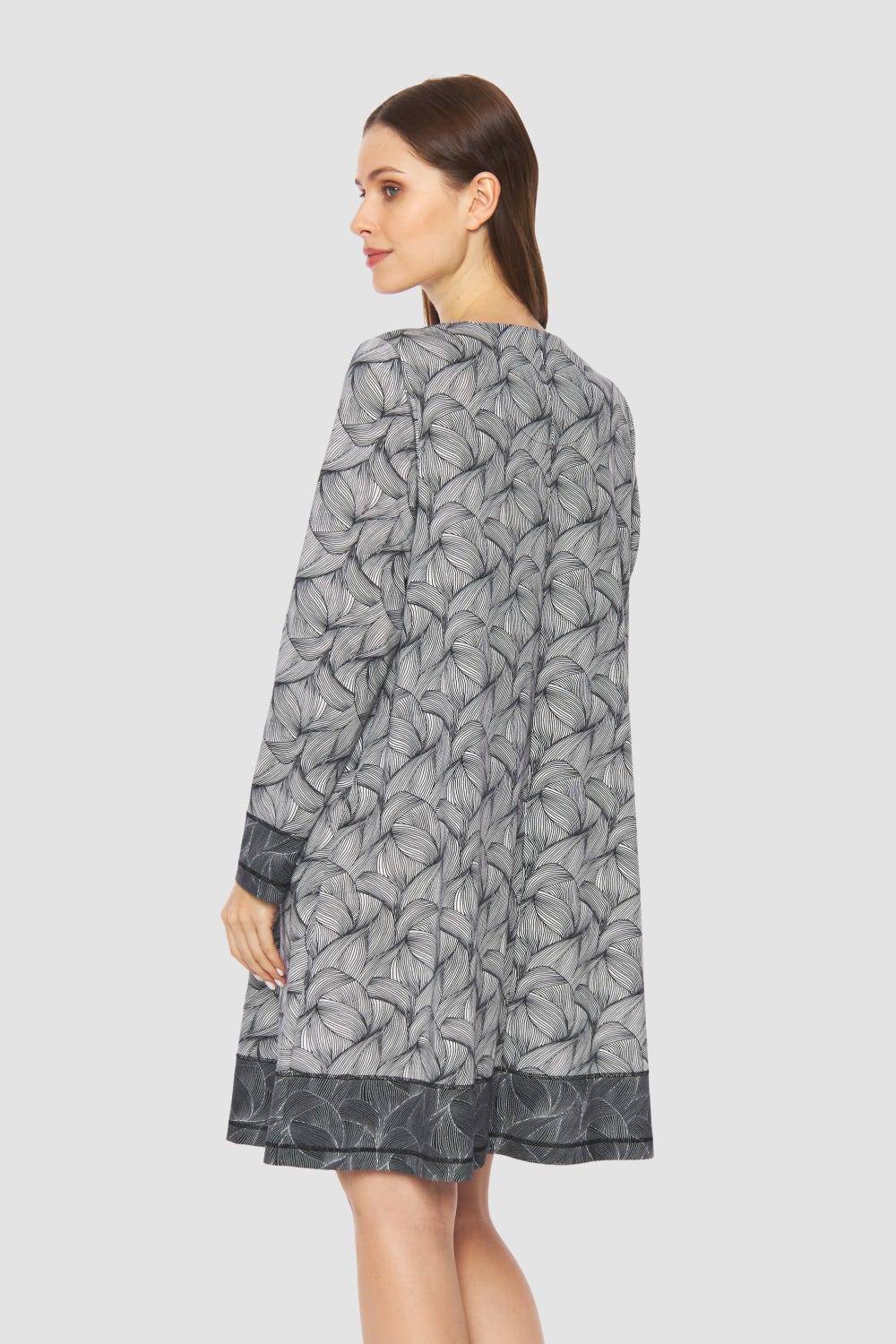 Rösch Nachtkleid im Mustermix A-Linie Baumwolle/Modal Große Größen bis 54 Rabatte dieses Monats