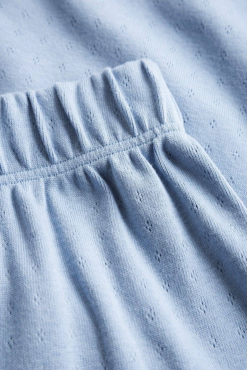Rösch Pyjama-Hose aus Ajour Feinstrick Hellblau Mix &amp; Match 100% Baumwolle Verkauf