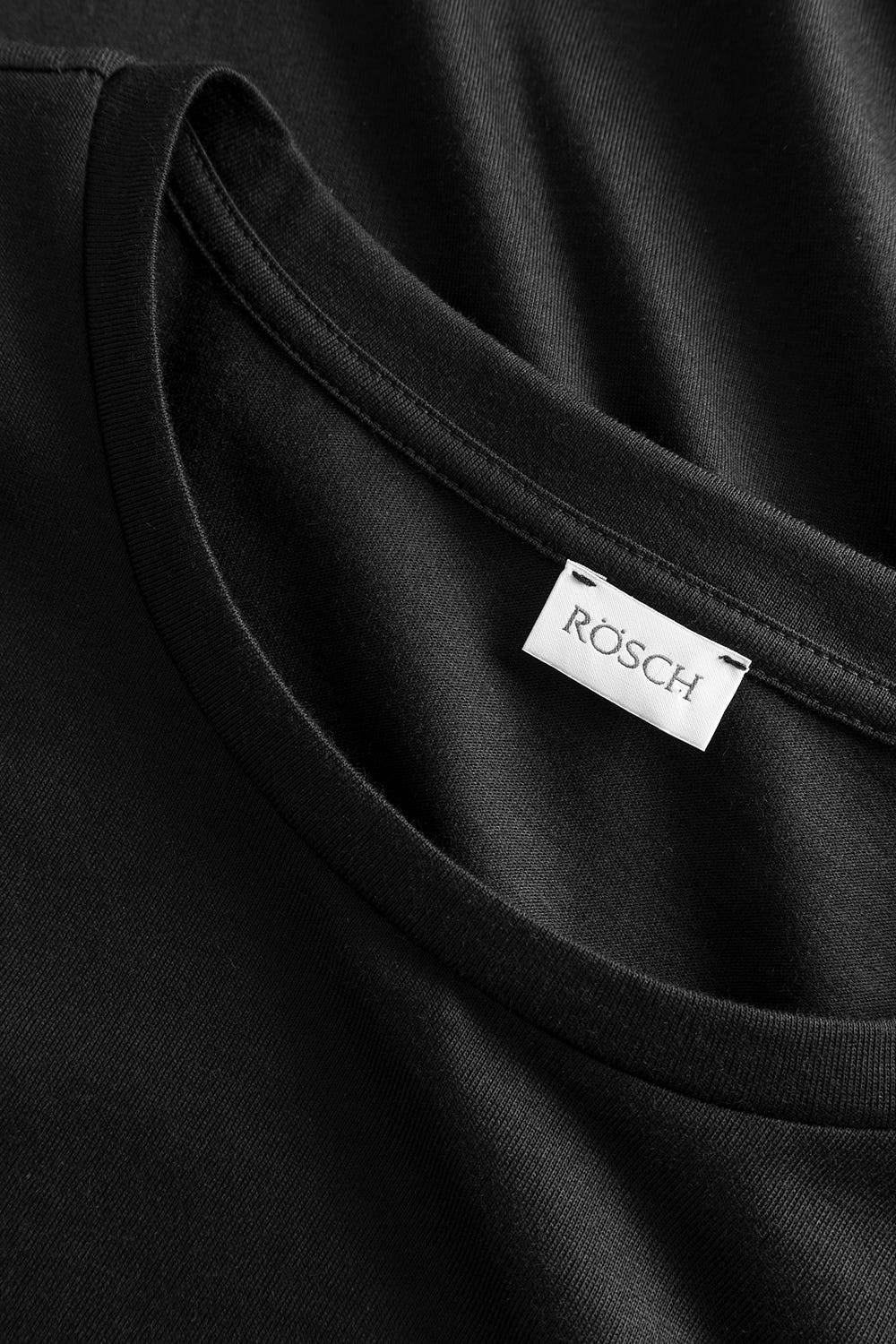 Rösch Herren Basic T-Shirt Langarm mit Rundhals Klassisch Baumwolle/Elasthan Sonderangebot