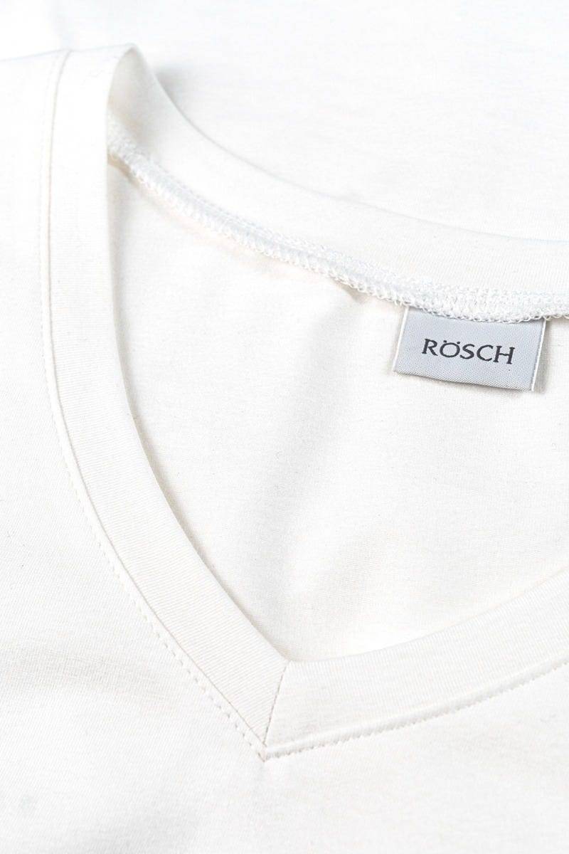 Rösch Herren Basic T-Shirt mit V-Ausschnitt Klassisch Baumwolle/Elasthan Rabatt