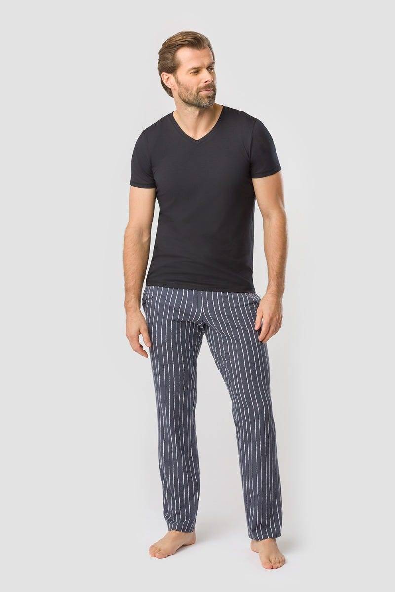 Rösch Herren Pyjamahose im klassischen Streifen-Druck 100% Baumwolle Begrenztes Angebot