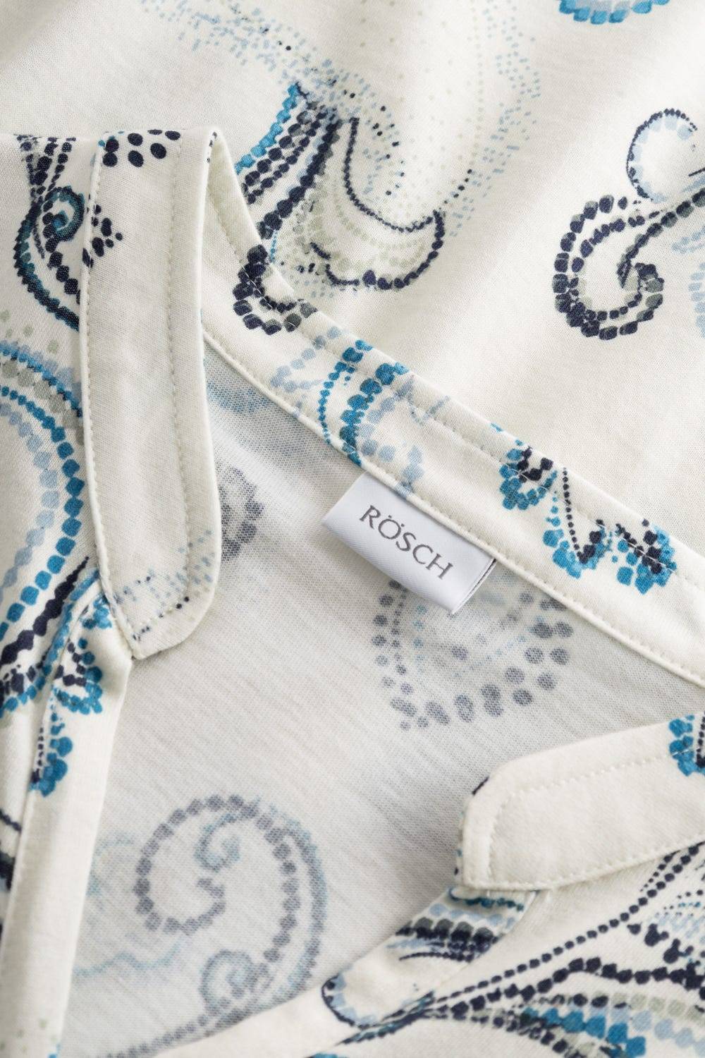 Rösch Pyjama mit Paisleydruck Hellblau Baumwolle/Modal Muttertagsangebot