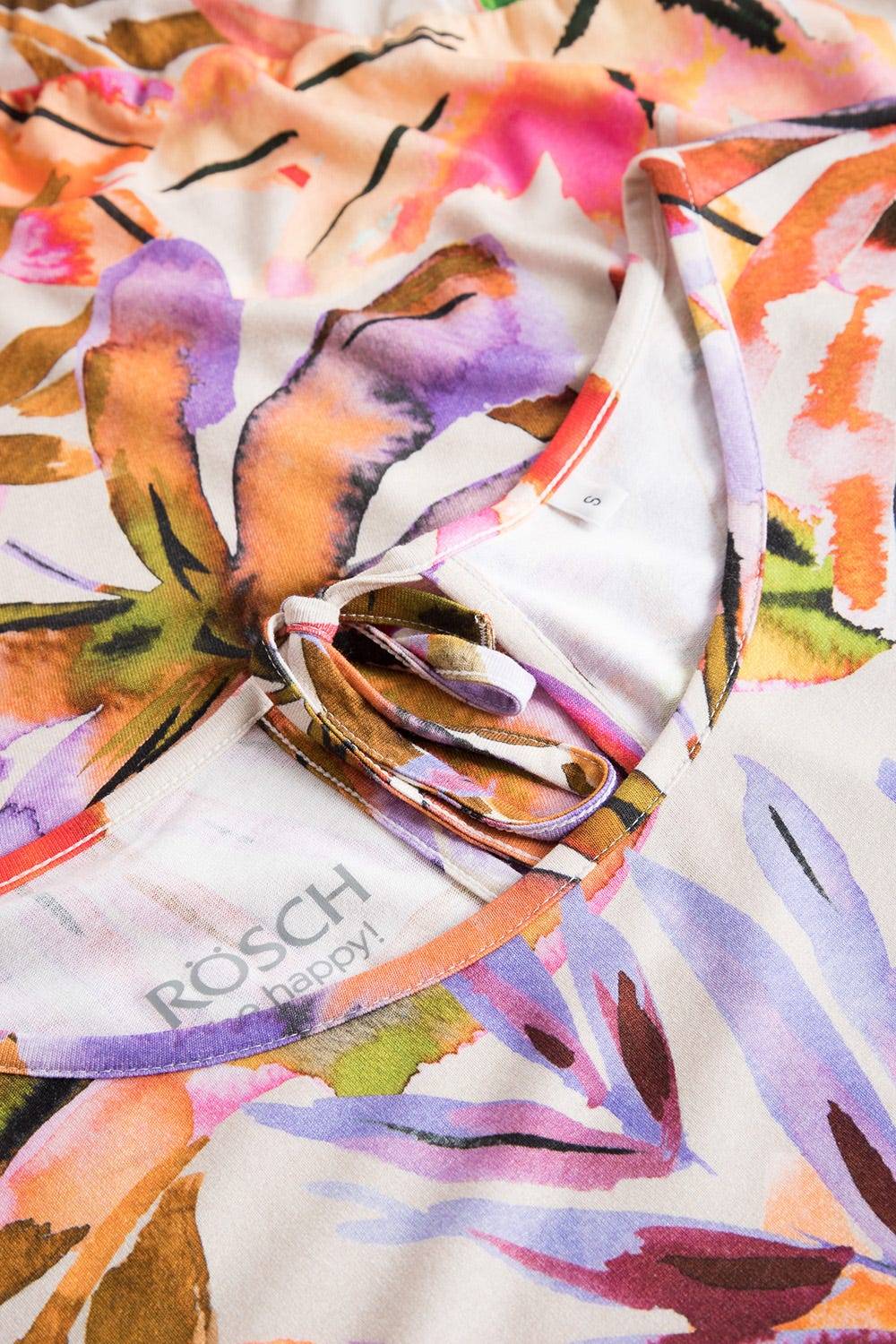 Rösch Jumpsuit im fröhlichen Blätter-Druck Bunt Shorts Sommer Viskose/Elasthan Online Outlet