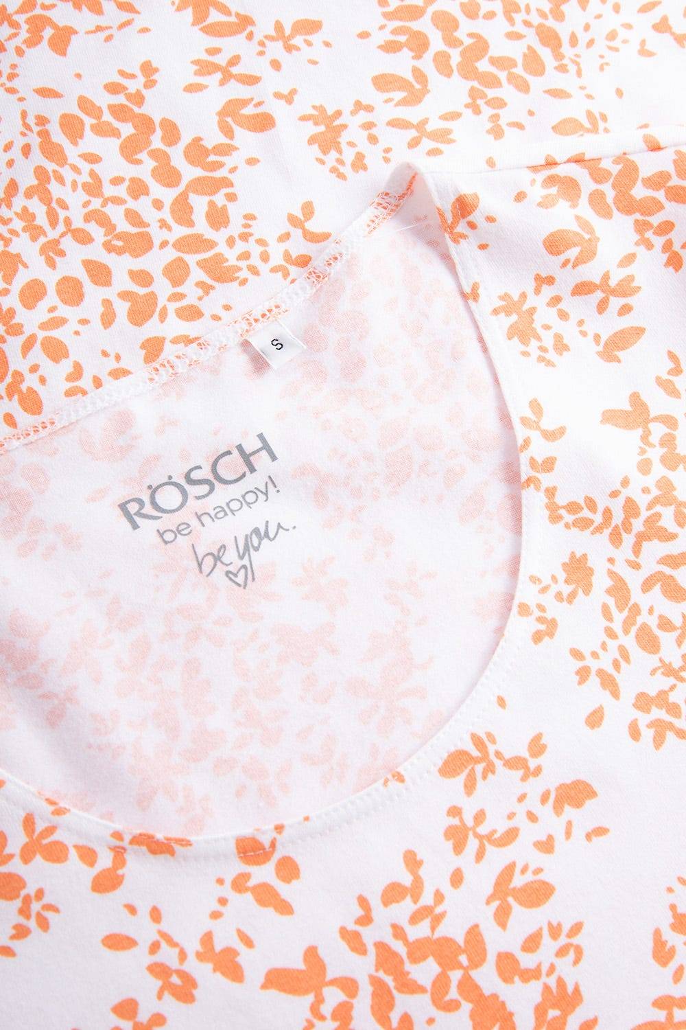 Rösch Nachthemd im Blümchen-Design Orange Baumwolle/Elasthan Neuheiten