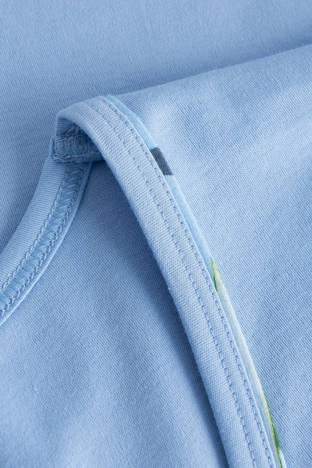 Rösch Pyjama mit tropischem Palmen-Druck 3/4-Hose Paspel Baumwolle/Modal Wochenangebot