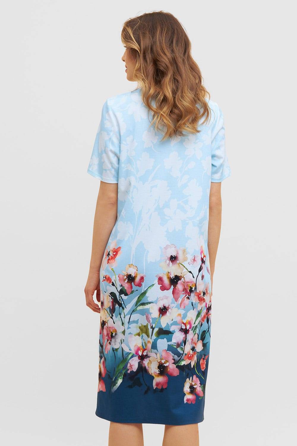 Rösch Nachtkleid mit platziertem Druck Kurzarm Baumwolle/Modal Begrenzte Freigabe