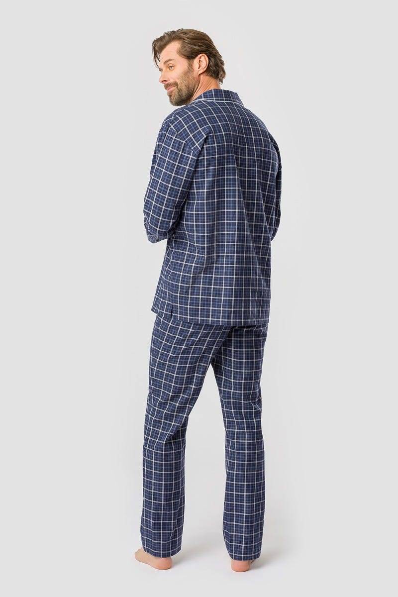 Rösch Herren Pyjama im Web-Karo Klassisch Paspeln 100% Baumwolle Bis zu 60% Rabatt