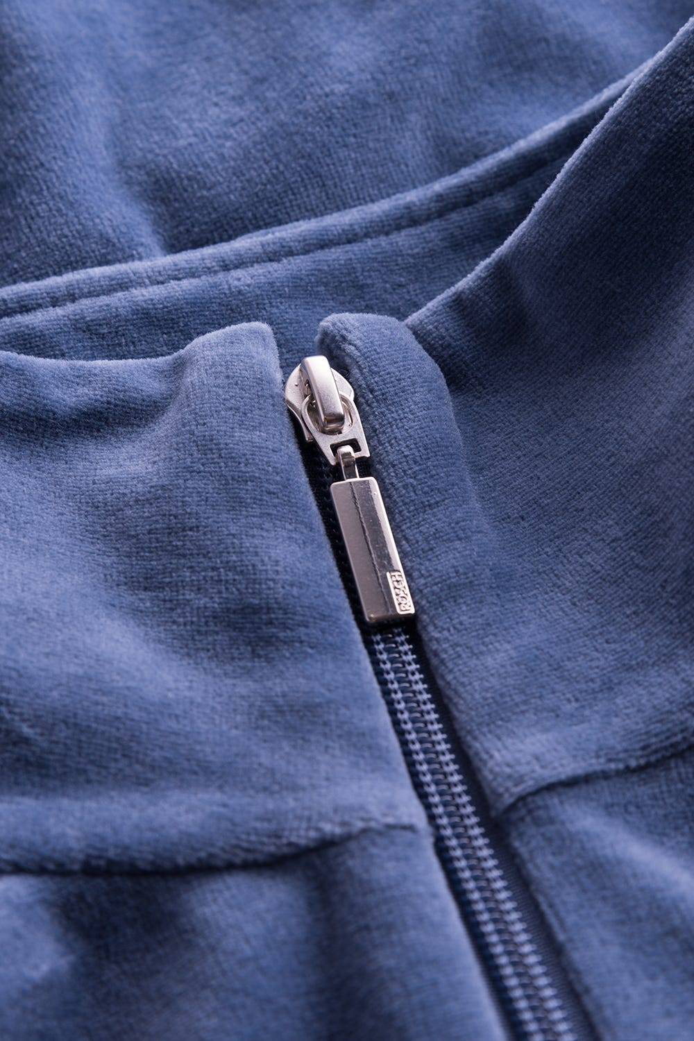 Rösch Hausanzug aus Nicki Blouson-Style sportive Streifen Stickbündchen Baumwolle/Polyester Bis zu 55% Rabatt