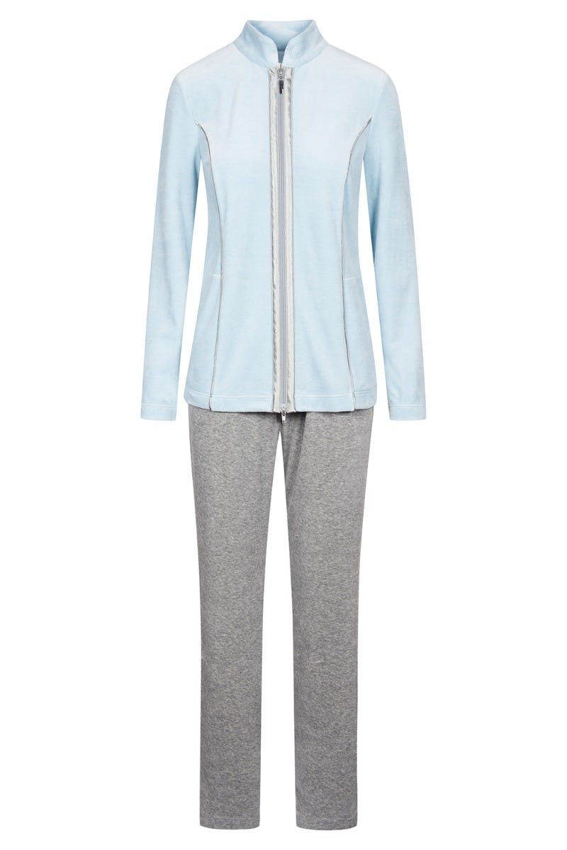 Rösch Nicki-Hausanzug Lang Figurschmeichler Reißverschluss Baumwolle/Polyester Fabrikladen