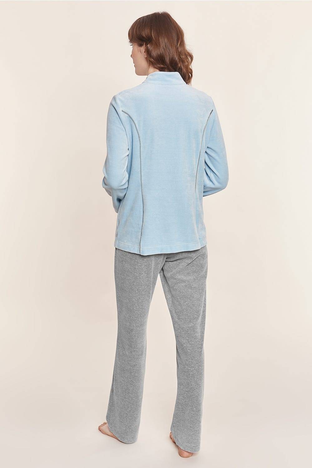 Rösch Nicki-Hausanzug Lang Figurschmeichler Reißverschluss Baumwolle/Polyester Fabrikladen