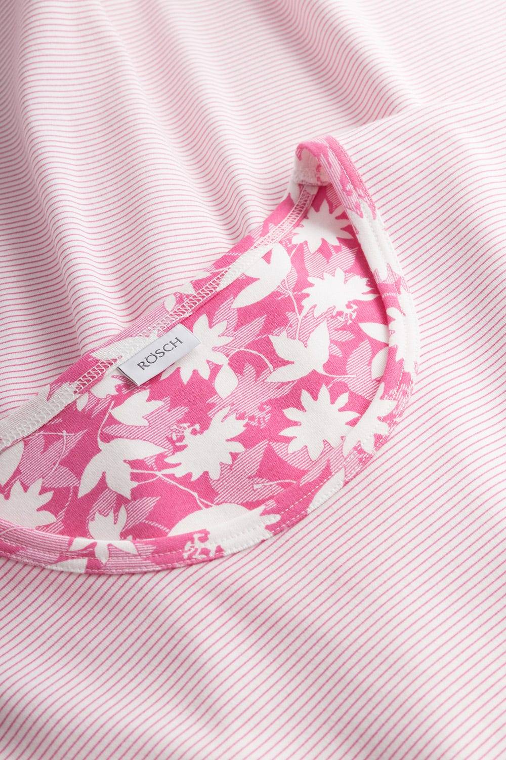 Rösch Nachthemd im Mustermix Brusttasche Winter Warm 100% Baumwolle Outlet