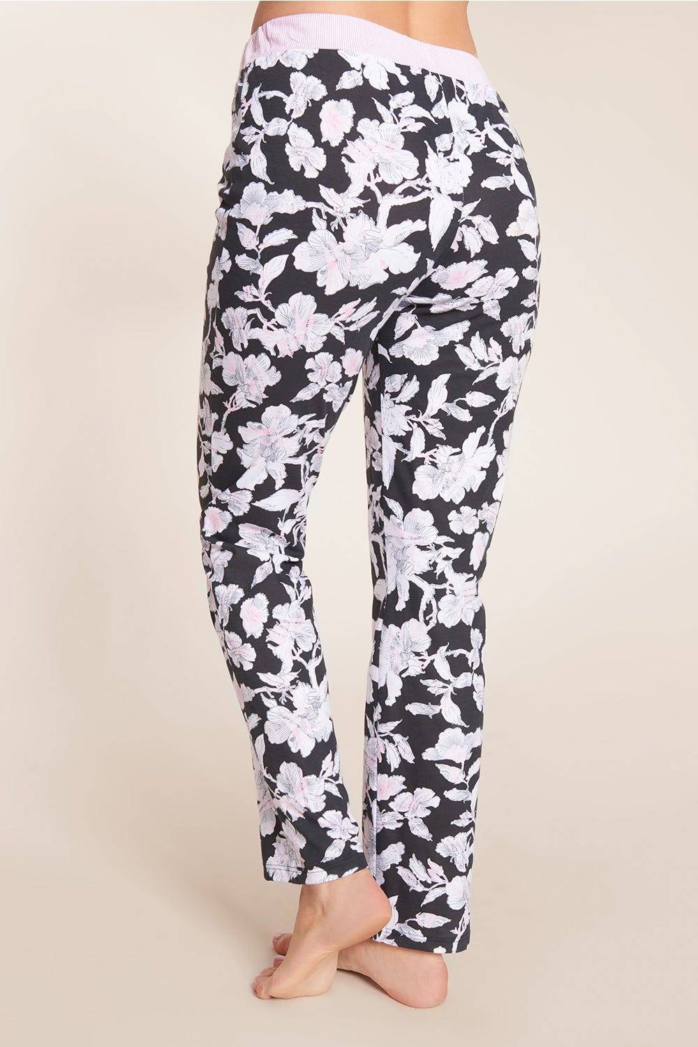 Rösch Pyjama mit Blütendruck 3/4-Ärmel 100% Baumwolle Auslauf