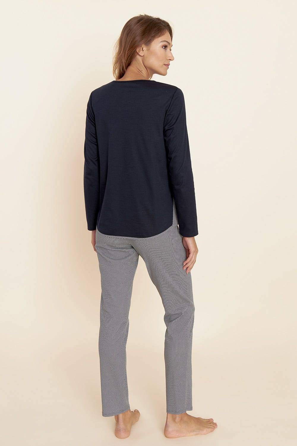 Rösch Pyjama mit Punktedruck dezent pastellfarben 100% Baumwolle Online Shopping