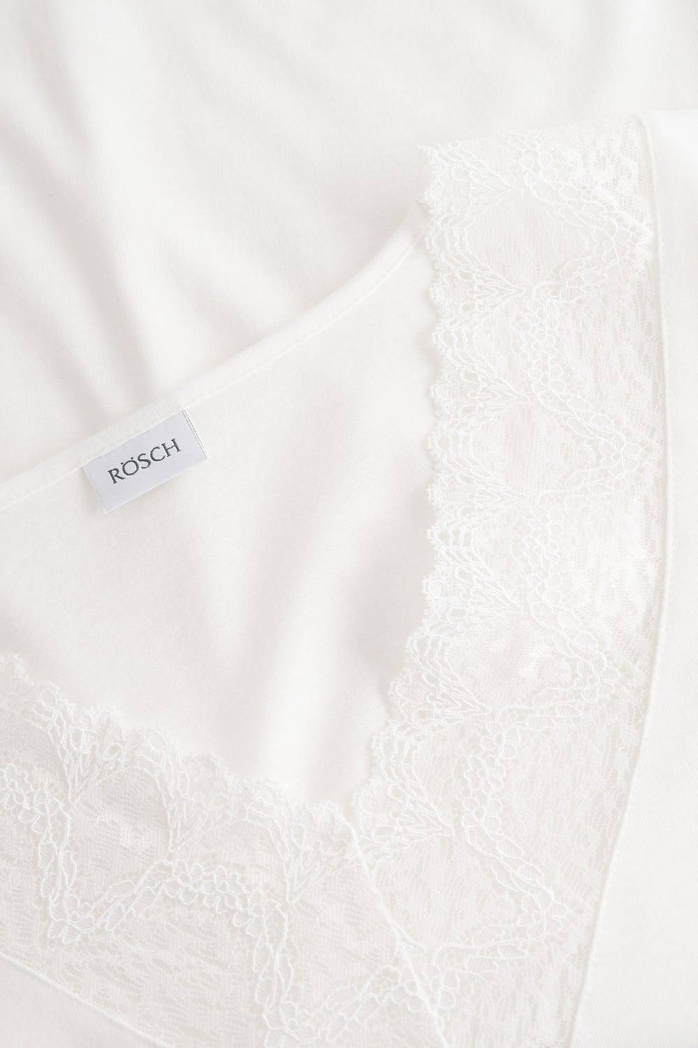 Rösch Pyjama mit eleganten Spitzen-Details einfarbig romantisch verspielt Baumwolle/Modal Exklusivangebot