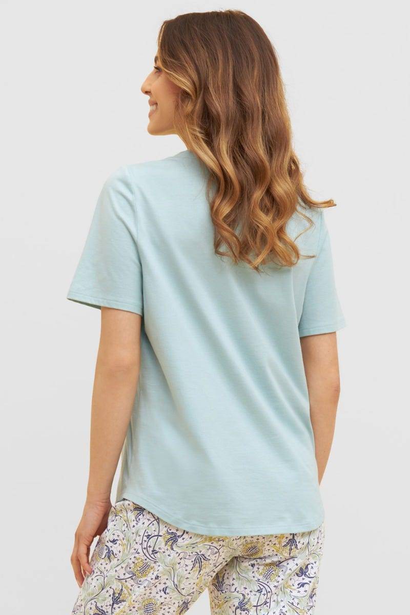Rösch Basic T-Shirt mit Zierstichen Pyjamashirt Mix &amp; Match 1884801 Black Friday
