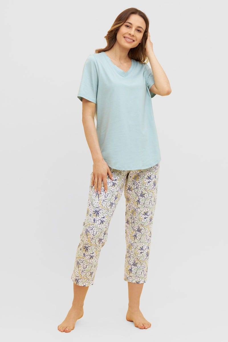 Rösch Basic T-Shirt mit Zierstichen Pyjamashirt Mix &amp; Match 1884801 Black Friday