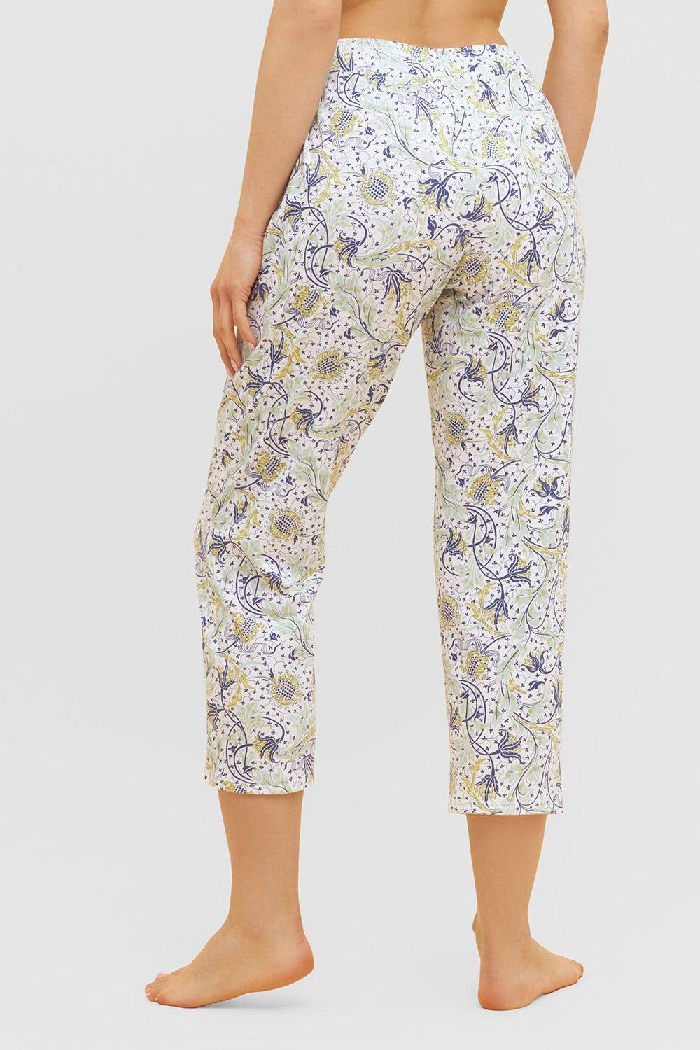 Rösch Basic 7/8-Pyjamahose im floralen Ornament-Print Mix &amp; Match 1884809 Muttertagsangebot