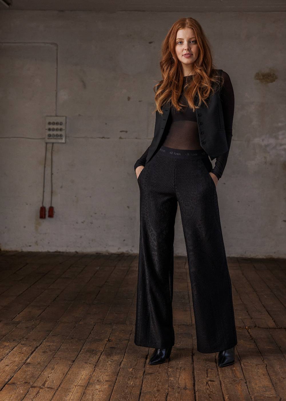Stehmann Weite Hose Hamatit in Lace Jersey Lagerräumung