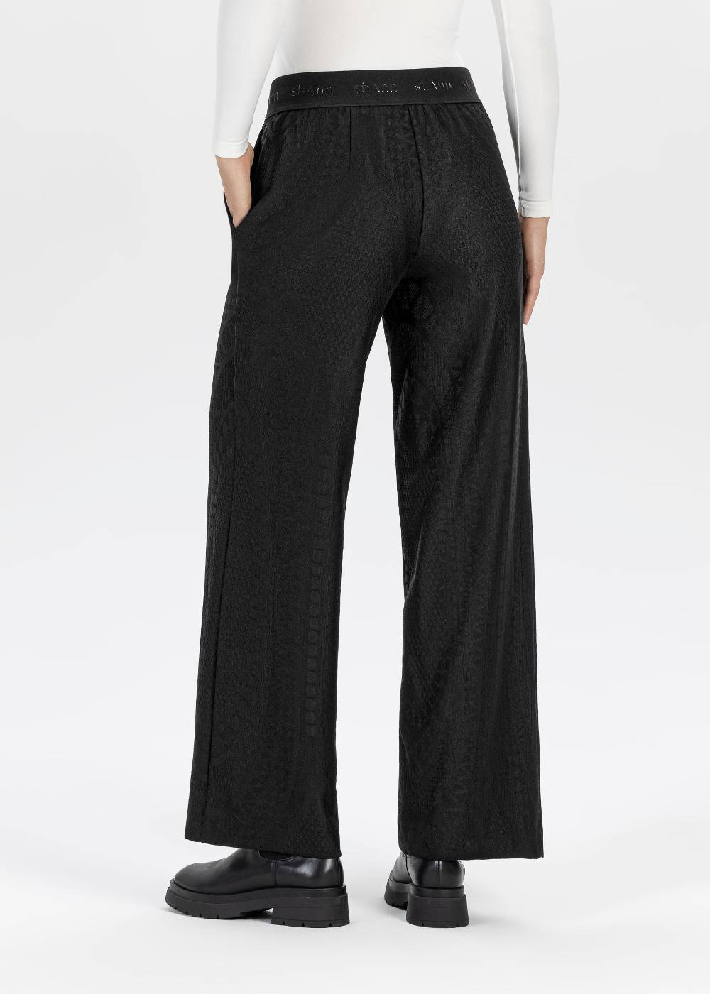 Stehmann Weite Hose Hamatit in Lace Jersey Lagerräumung
