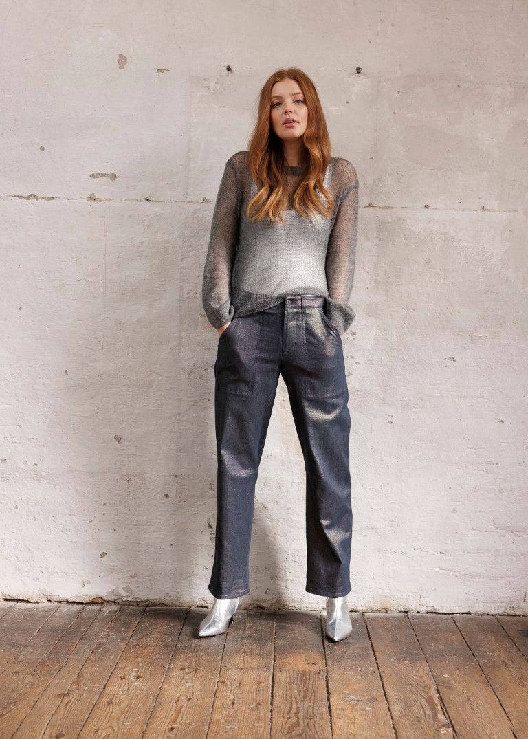 Stehmann 7/8-Hose Fibi in Metallic Look Heißer Verkauf