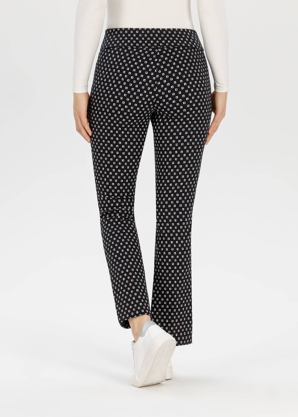 Stehmann 7/8-Hose Ina in Black and White Jacquard Neueste Stile
