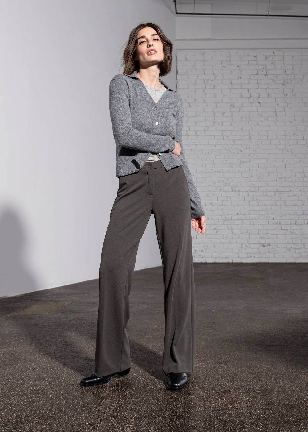 Stehmann Hose Hillda in Scuba Crepe mit weitem Bein Discount Store für neue Produkte