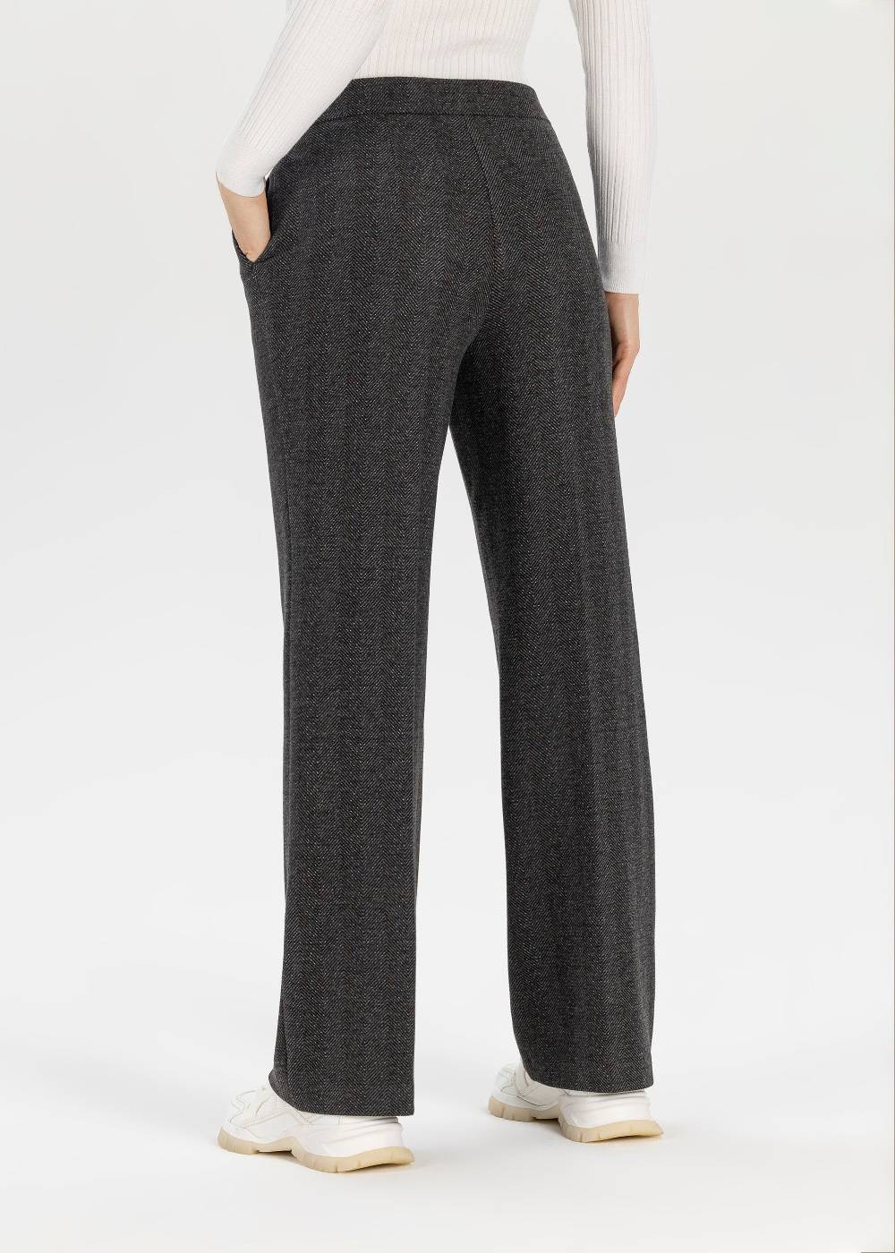 Stehmann Relaxed Hose Flanna in Fluffy Herringbone Qualität Riesige Rabatte