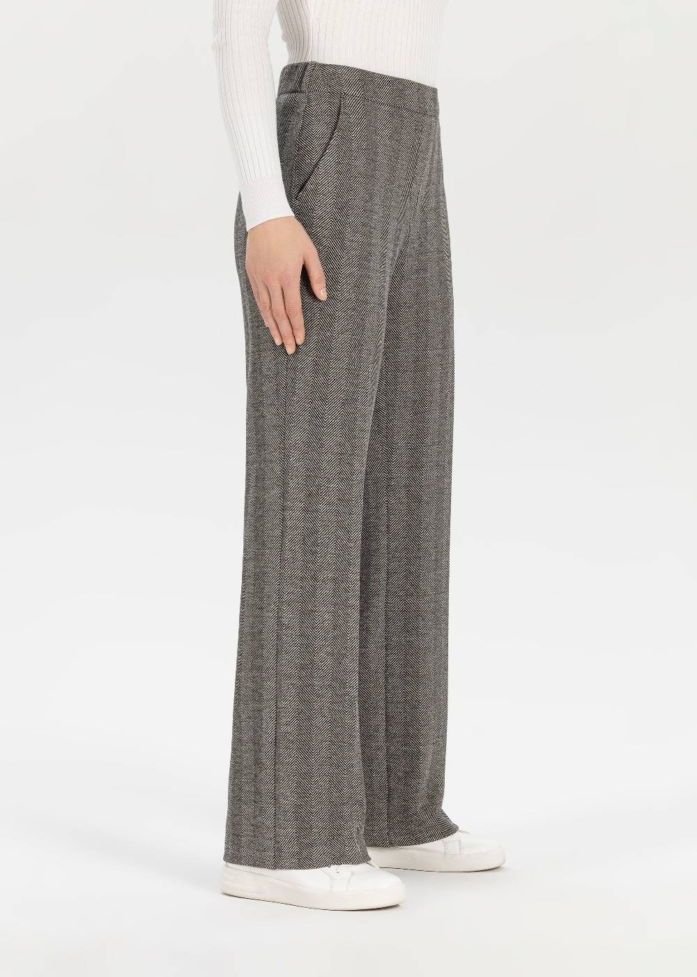 Stehmann Relaxed Hose Flanna in Fluffy Herringbone Qualität 50% Rabatt mit kostenlosem Versand