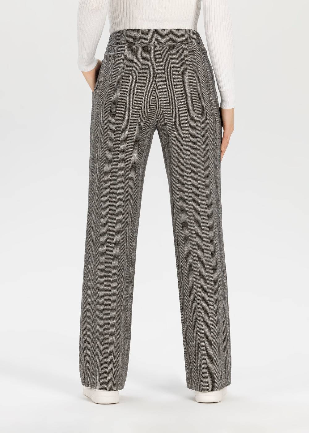 Stehmann Relaxed Hose Flanna in Fluffy Herringbone Qualität 50% Rabatt mit kostenlosem Versand