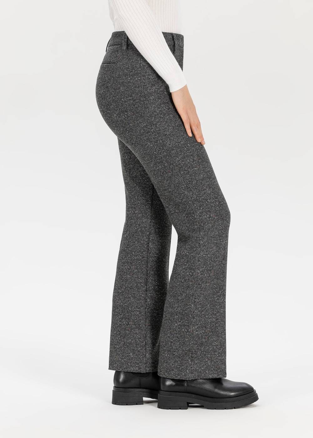 Stehmann Tweed Jerseyhose Editta mit geradem Bein zollfrei