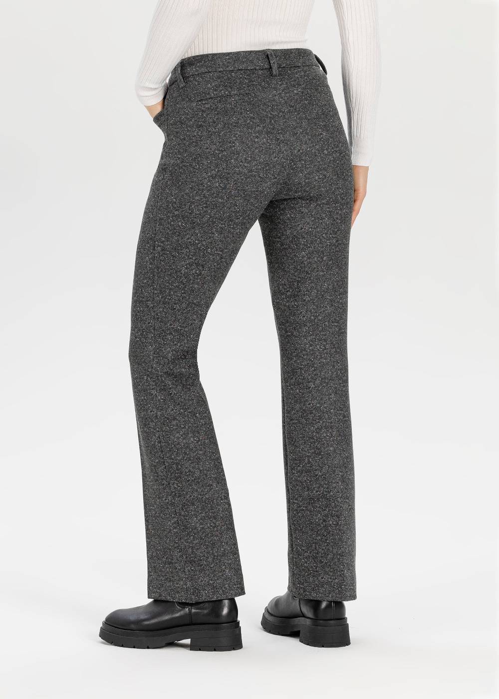 Stehmann Tweed Jerseyhose Editta mit geradem Bein zollfrei