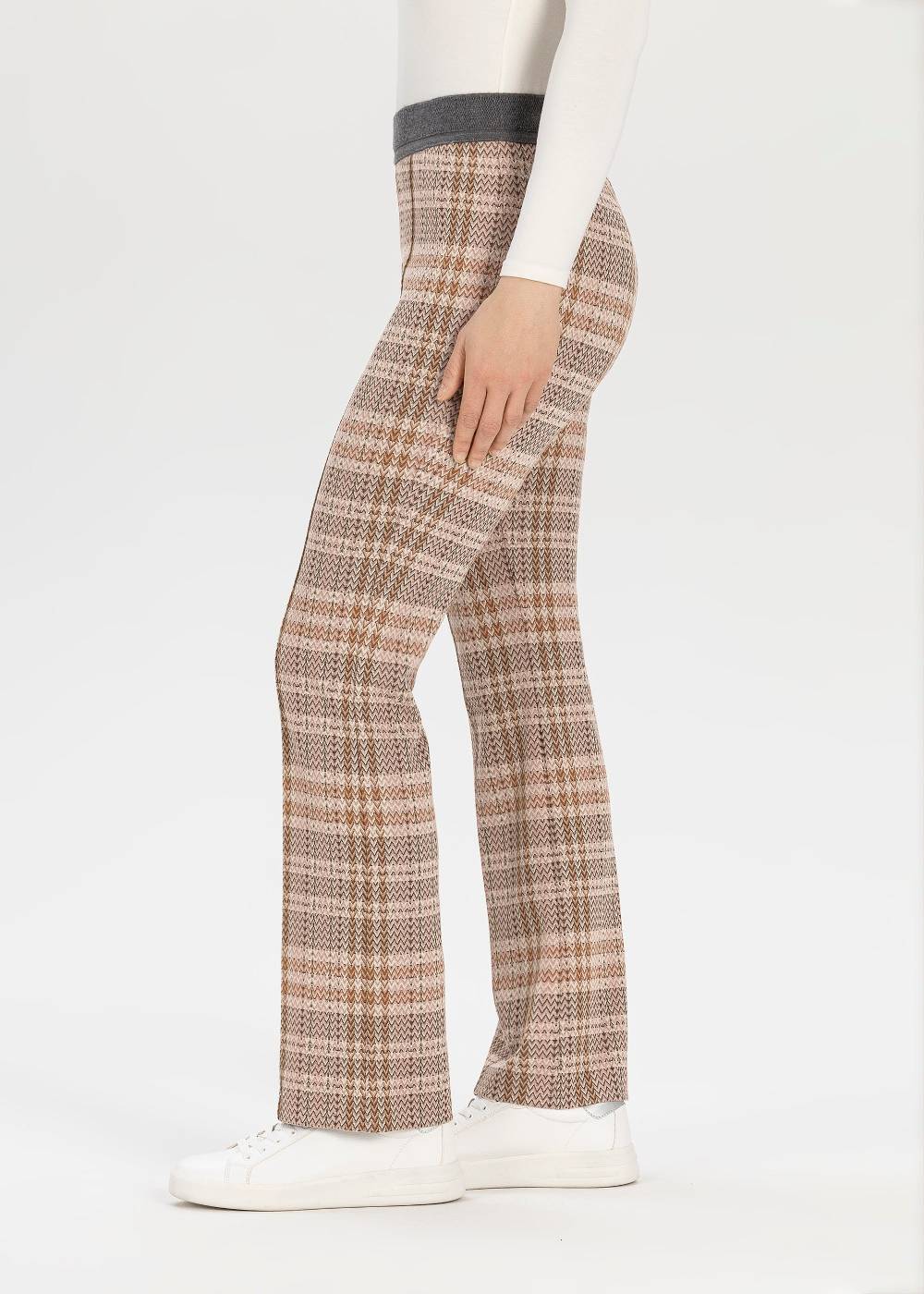 Stehmann Hose Pernille in Check Jersey Qualität im Angebot