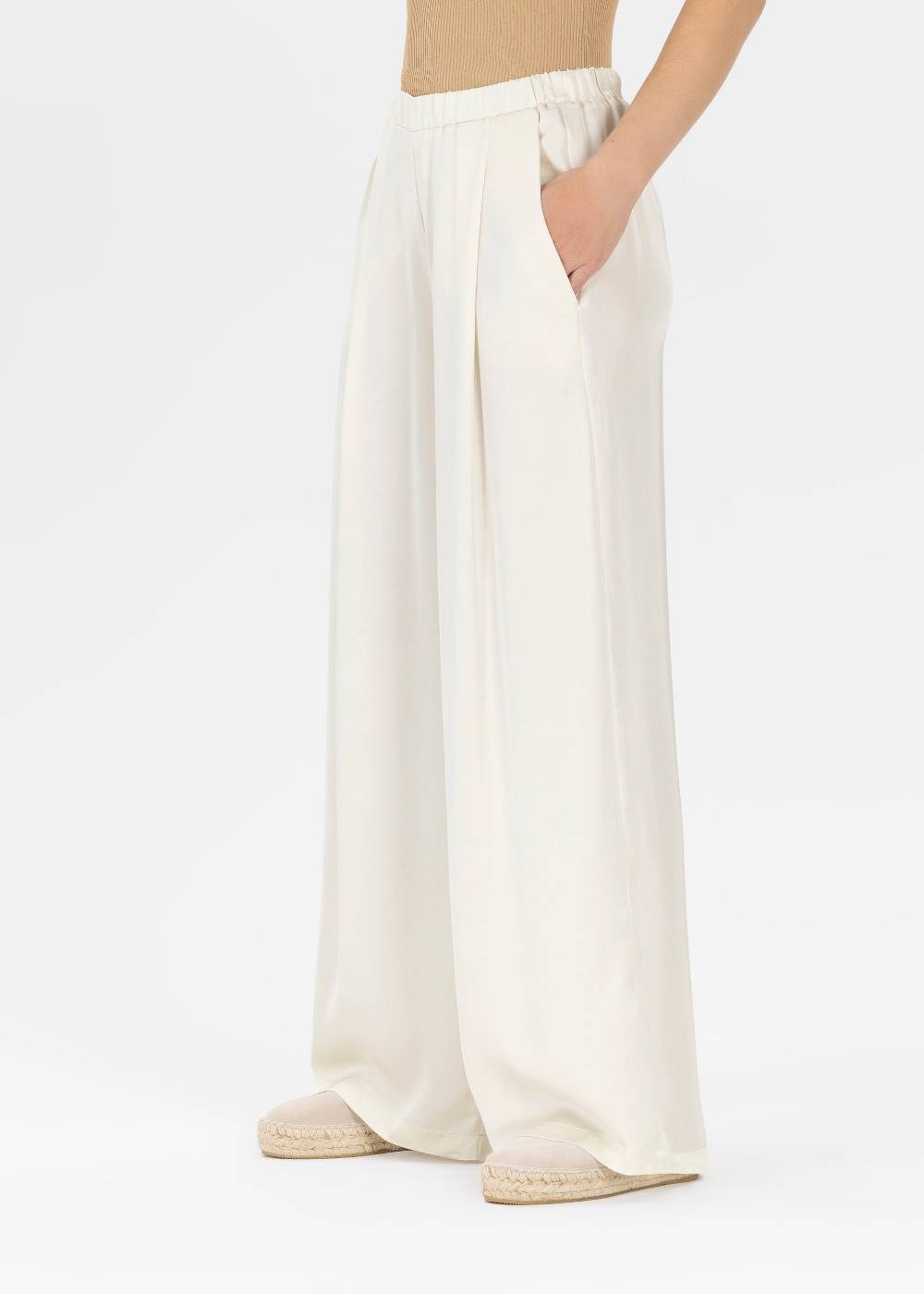 Stehmann Relaxed Hose Frencis in Satin Neueste Mode