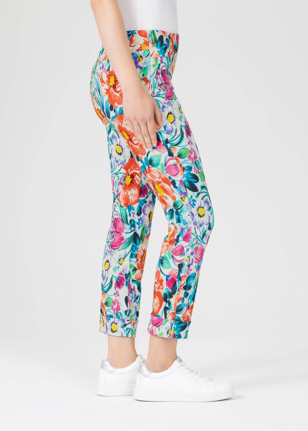 Stehmann 6/8-Hose Igor mit Flower Print Riesige Rabatte