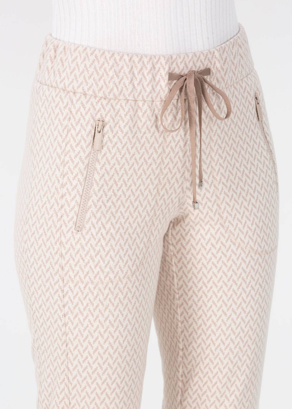 Stehmann Jogpants Roxana in Jersey mit Hahnentritt Neueste Mode