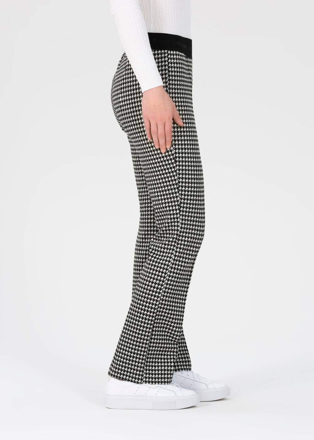 Stehmann Hose Pernille in einem Jersey Hahnentritt Online Outlet