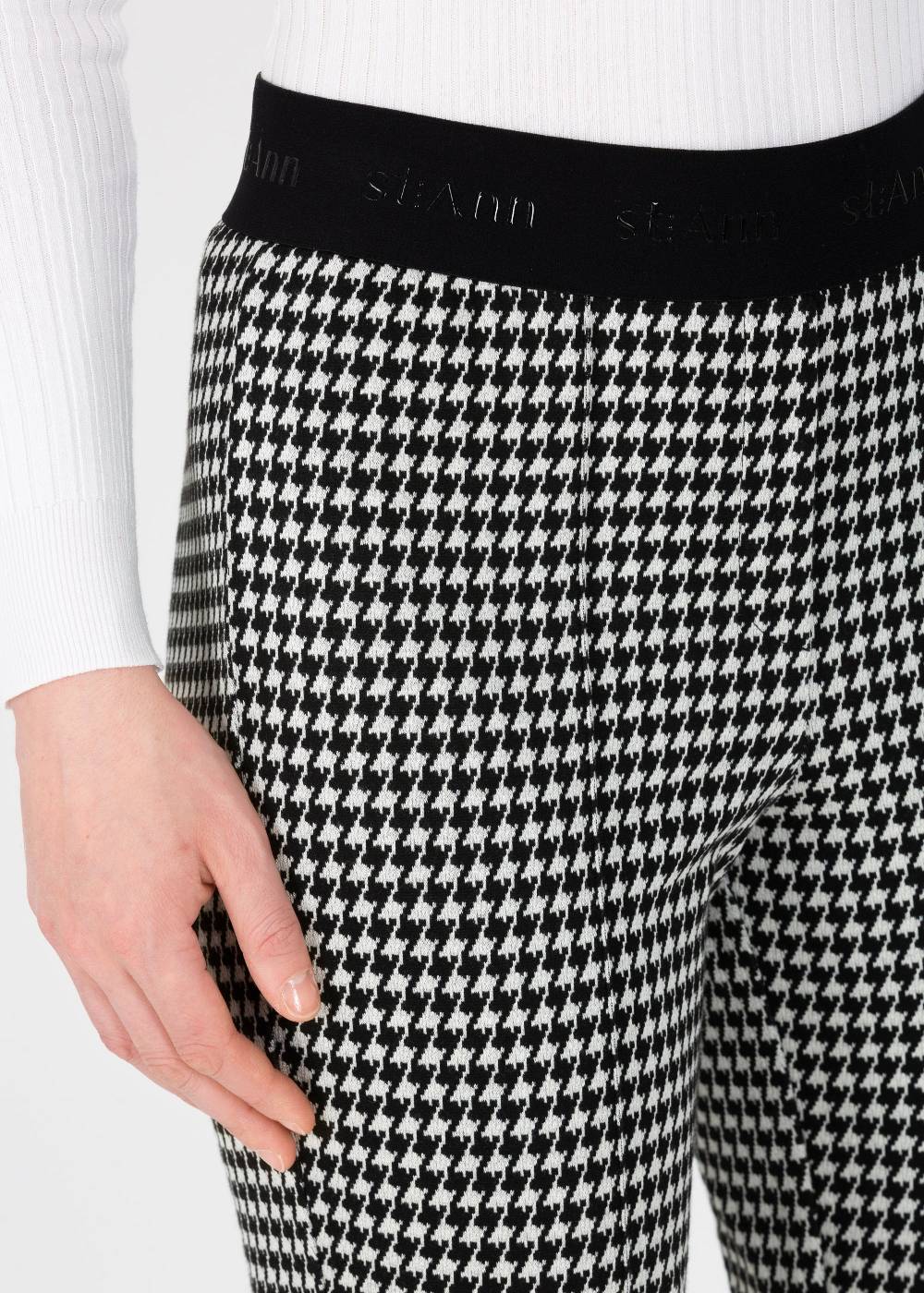 Stehmann Hose Pernille in einem Jersey Hahnentritt Online Outlet
