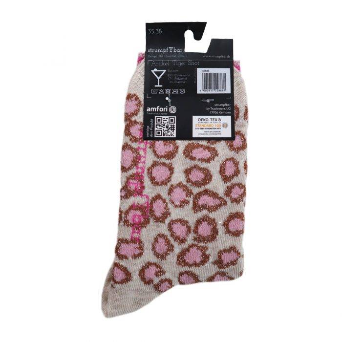 Strumpfbar Taiger Shot beigemelange-rose Cyber Monday