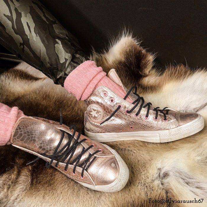 Strumpfbar Winter Sprizz rosa-gold Tiefpreis