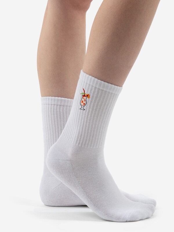 Occulto Occulto Socken 'Robin' in Weiß Rabatt