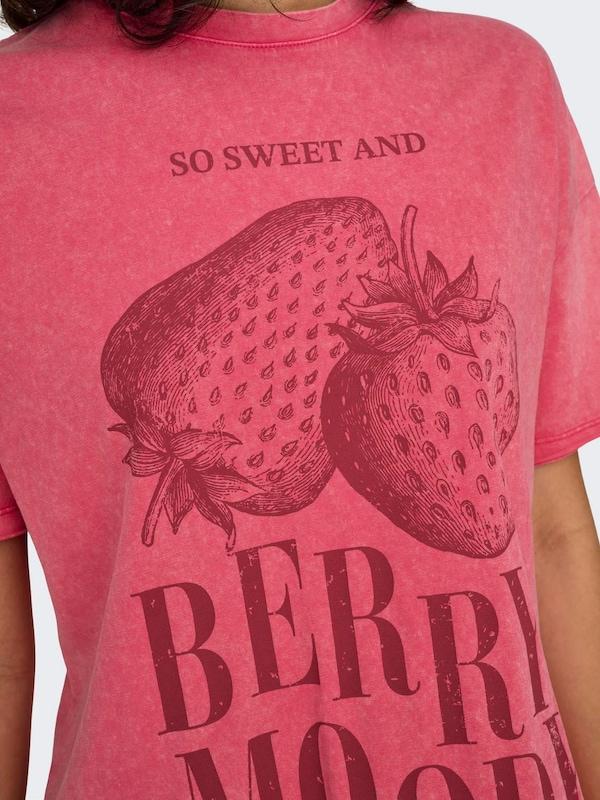 ONLY ONLY T-Shirt 'KINNA' in Kirschrot Rotmeliert Online Outlet