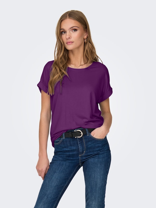 ONLY ONLY T-Shirt 'ONLMoster' in Dunkellila Räumungsverkauf